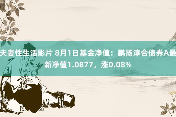 夫妻性生活影片 8月1日基金净值：鹏扬淳合债券A最新净值1.0877，涨0.08%