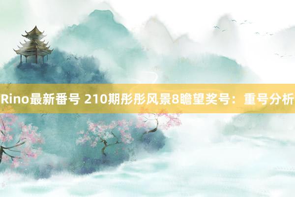 Rino最新番号 210期彤彤风景8瞻望奖号：重号分析