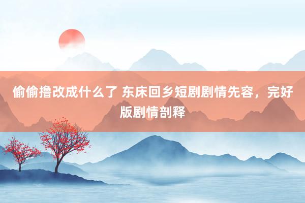 偷偷撸改成什么了 东床回乡短剧剧情先容，完好版剧情剖释