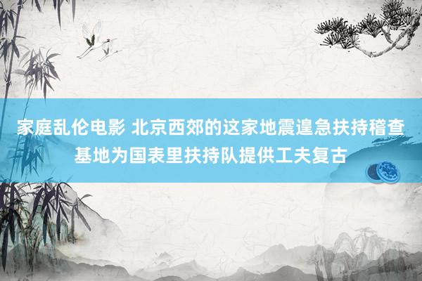 家庭乱伦电影 北京西郊的这家地震遑急扶持稽查基地为国表里扶持队提供工夫复古